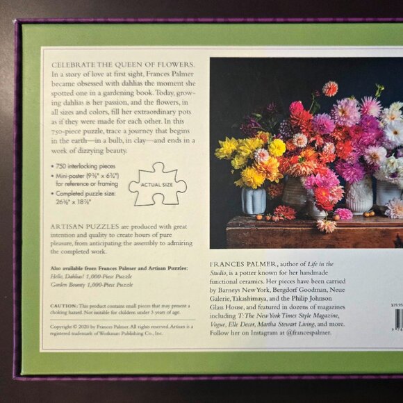 Dahlias, 750 piece puzzle, Artisan Puzzles - Picture 4 of 6